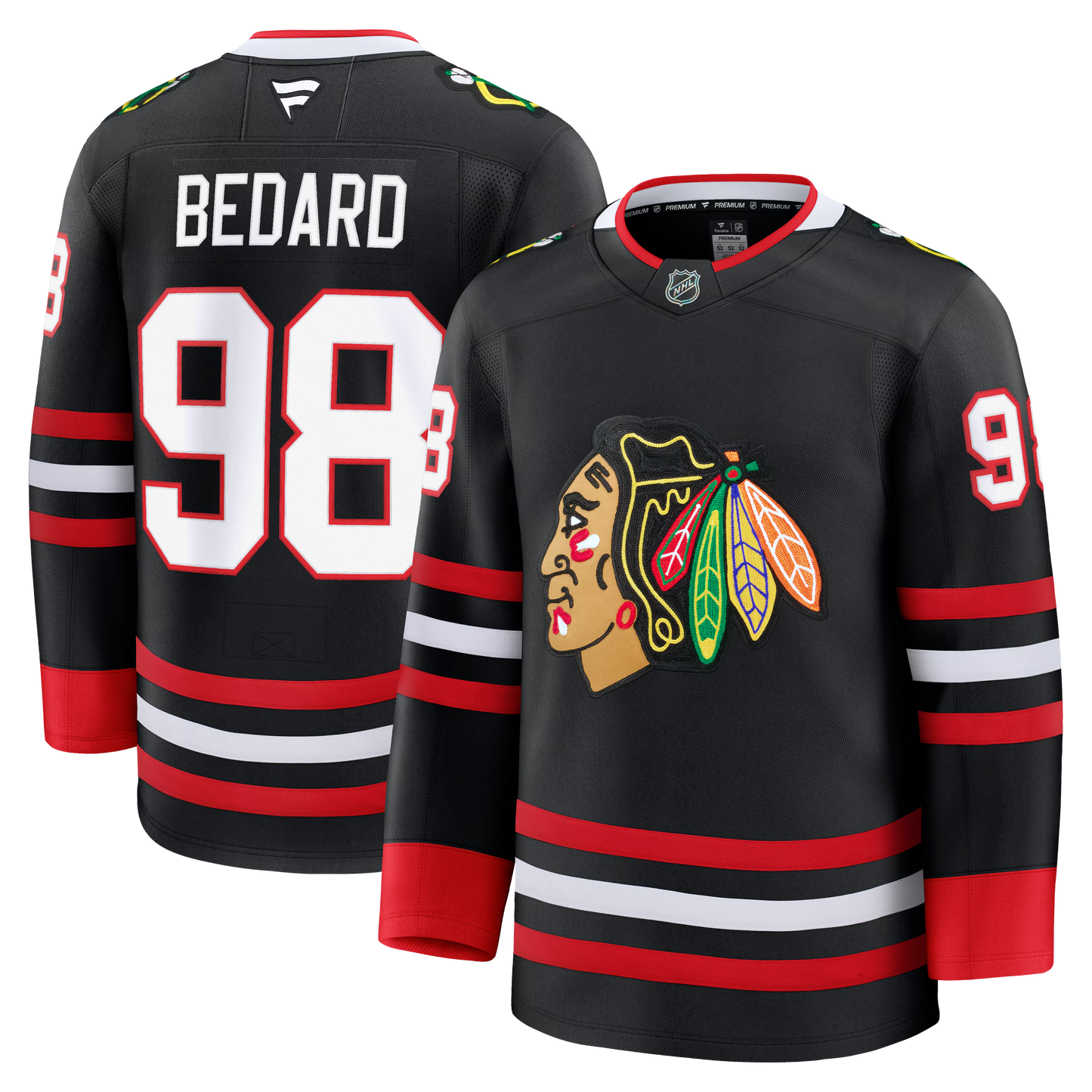 NHL Player Premium Jersey Alternate Black 2025/26 Connor Bedard Blackhawks