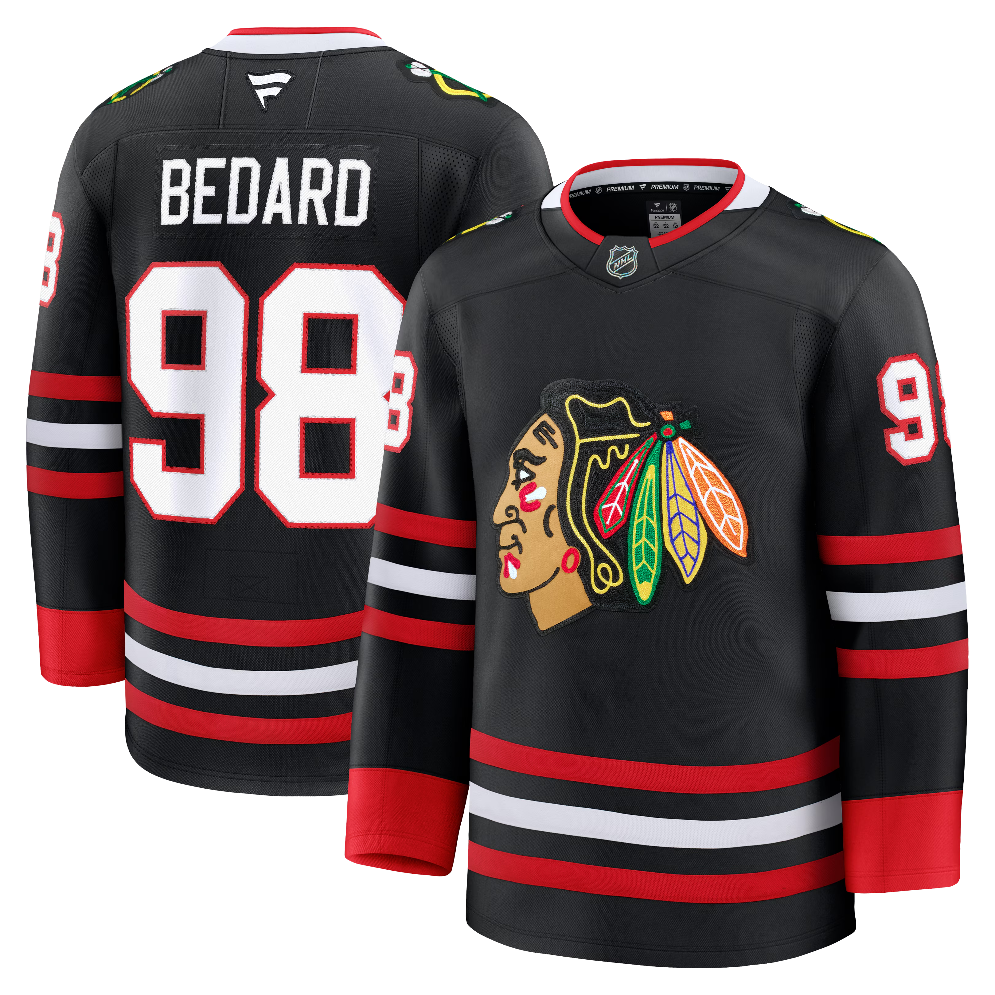 NHL Player Premium Jersey Alternate Black 2025/26 Connor Bedard Blackhawks