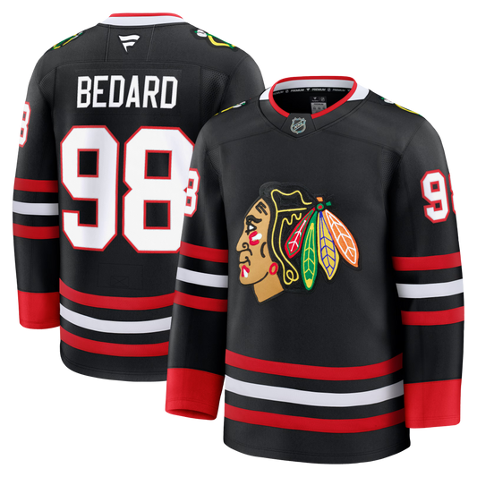 NHL Player Premium Jersey Alternate Black 2025/26 Connor Bedard Blackhawks