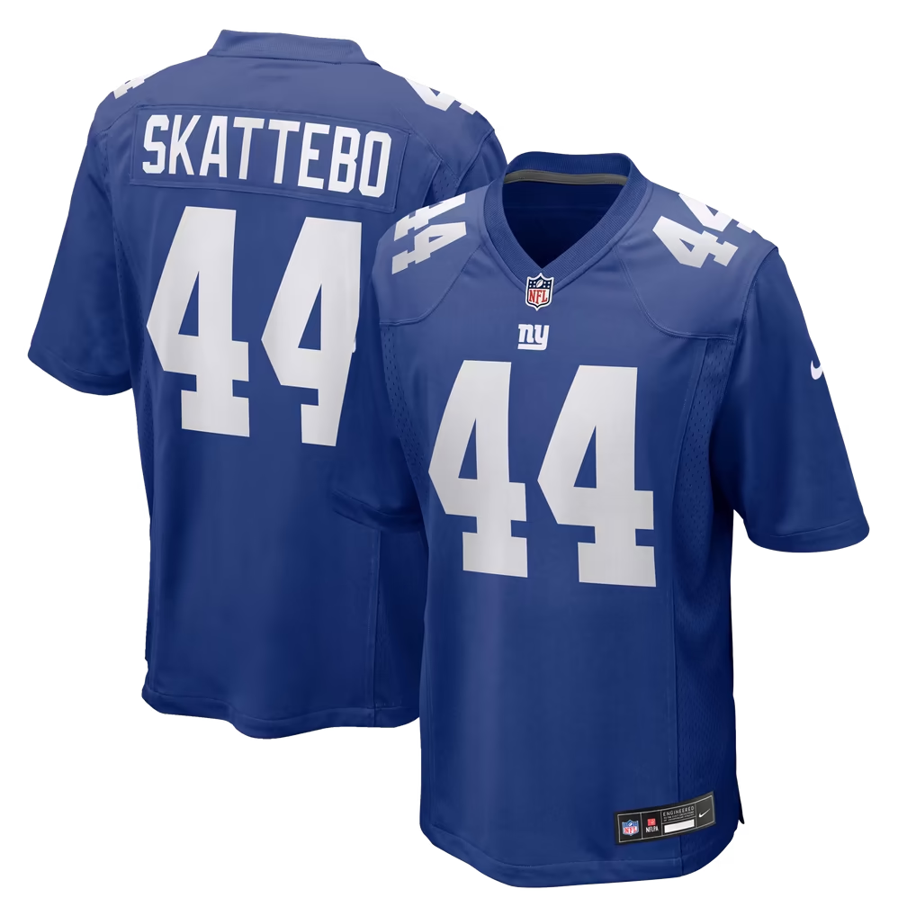 NFL Player Game Jersey Rush Blue Cameron Skattebo Giants