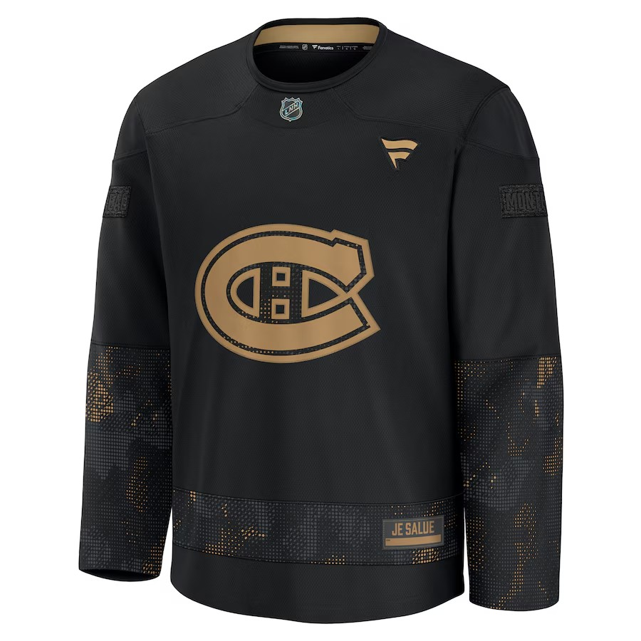 NHL Blank Practice Jersey Military Appreciation 2024 Canadiens