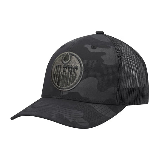 NHL Hat Camo Trucker Tonal Oilers