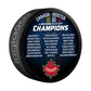 NHL 4 Nations Face-Off 2025 Canada Champions Roster Souvenir Collectors Puck