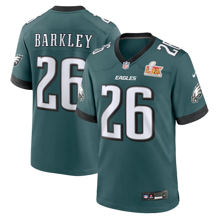 NFL Player Game Jersey Super Bowl LIX Home Saquon Barkley Eagles