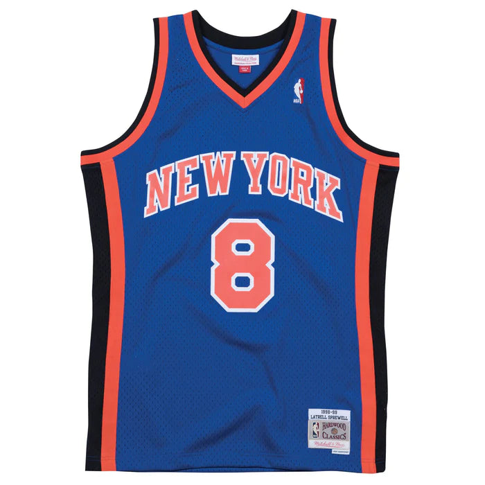 NBA Hardwood Classics Player 1998-99 Swingman Jersey Latrell Sprewell Knicks (Royal Blue)