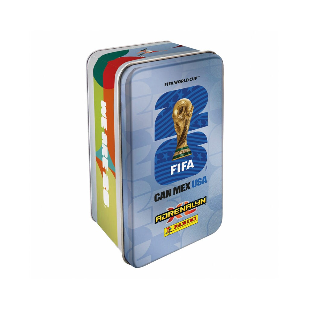 Panini Adrenalyn XL Trading Cards FIFA World Cup 2026 MEGA TIN (66 CARDS + LE & GOLDEN BALLER)