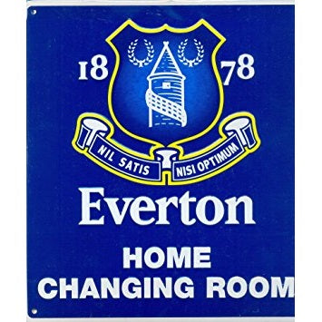 EPL Steel Sign Home Changing Room Everton FC