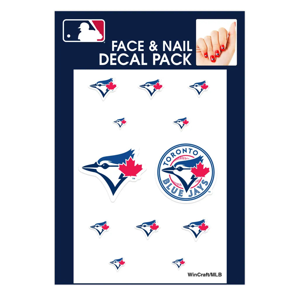 MLB Face & Nail Decal Pack Blue Jays