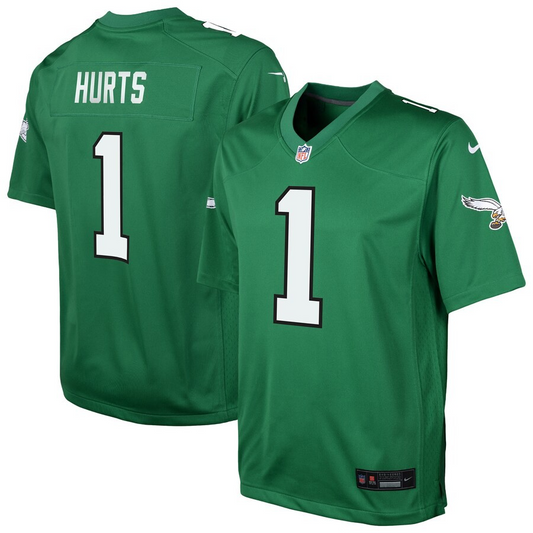 NFL Youth Player Game Jersey Alternate Kelly Green Jalen Hurts Eagles
