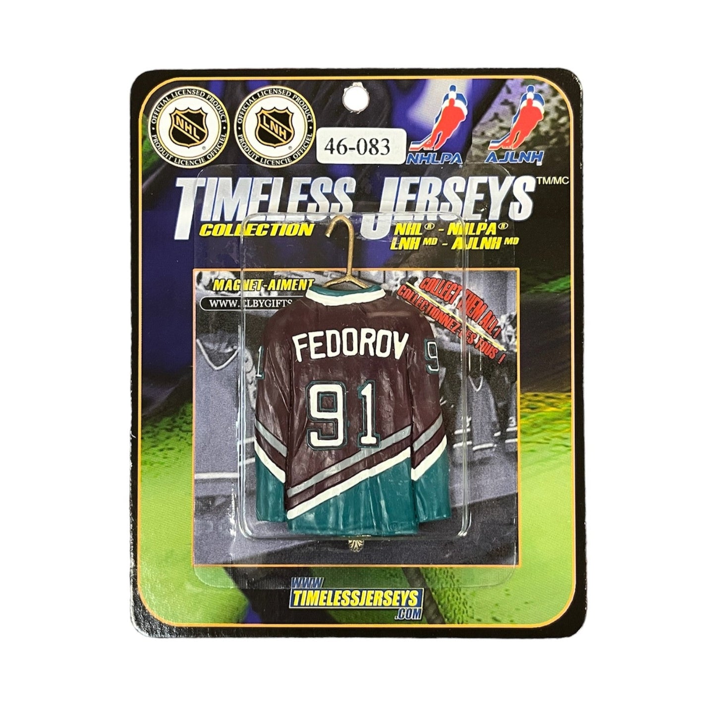 NHL Vintage Player Ceramic Magnet Sergei Federov Ducks