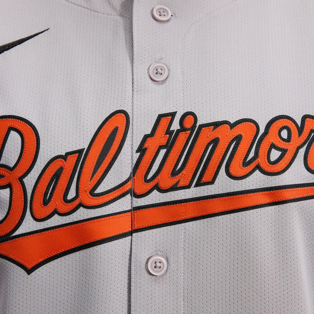 MLB Limited Jersey Blank Road Gray Orioles