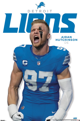 NFL Player Wall Poster Aidan Hutchinson Lions
