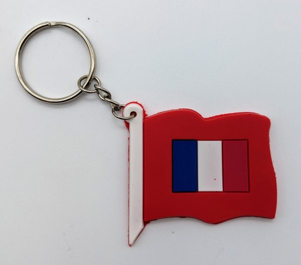 Country Keychain Rubber Flag France