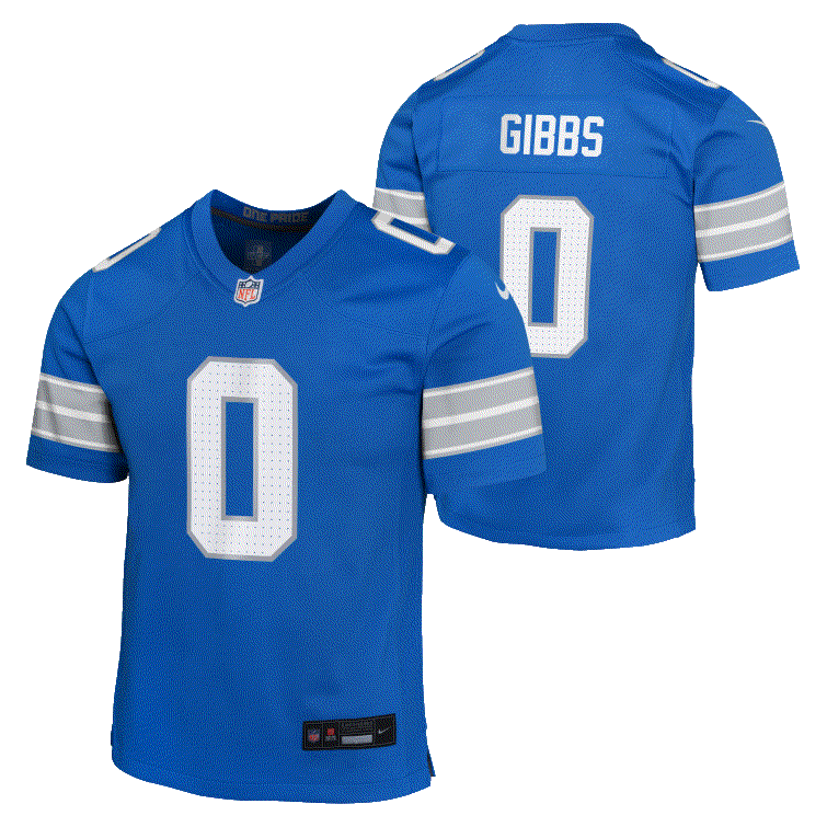 NFL Youth Player Game Jersey Home Jahmyr Gibbs Lions