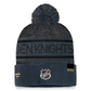 NHL Knit Hat Authentic Pro Rink Cuffed Heathered Cuff Pom 2023 Golden Knights