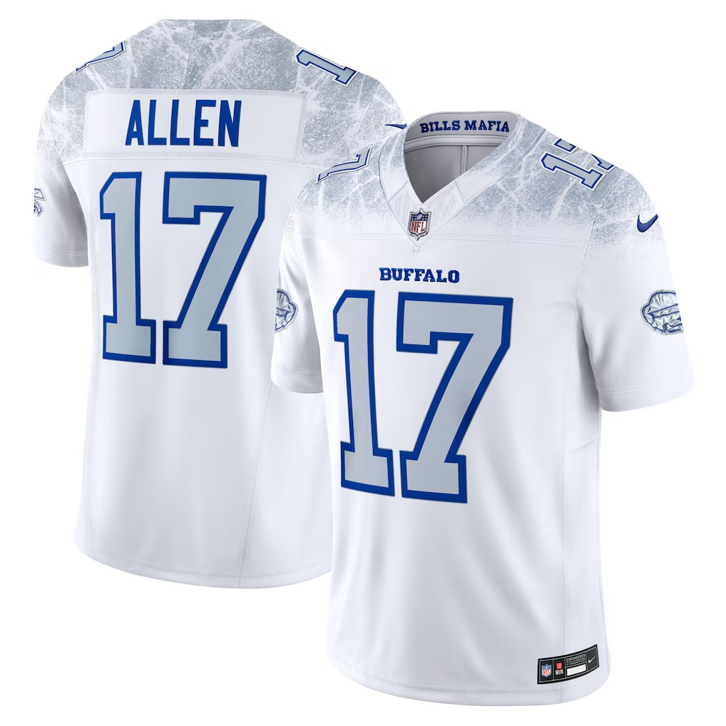 NFL Player F.U.S.E. Limited Jersey White 2025 Rivalries Collection Josh Allen Bills