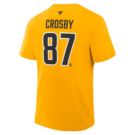 NHL Player T-Shirt Authentic Stack Sidney Crosby Penguins (Gold)