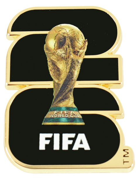 FIFA World Cup 2026 Lapel Pin Black Emblem (Gold Outline)