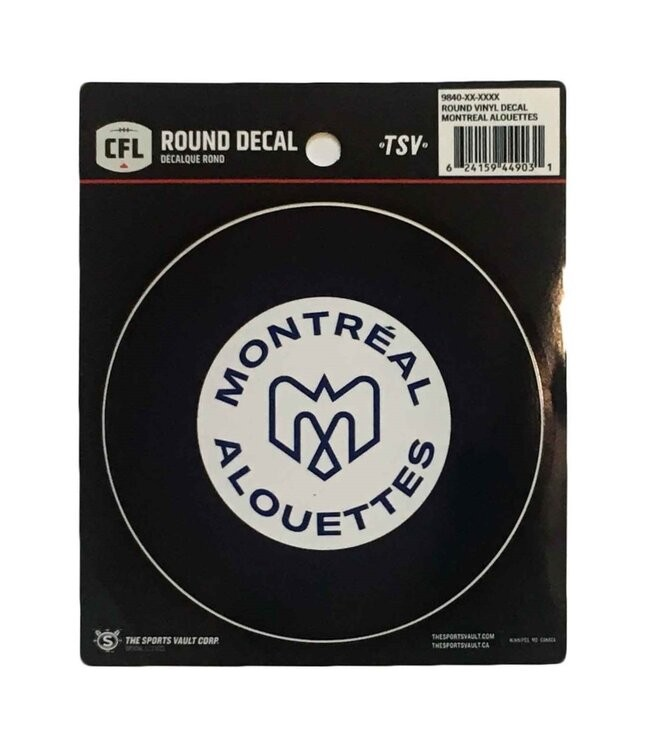 CFL Round Decal Alouettes