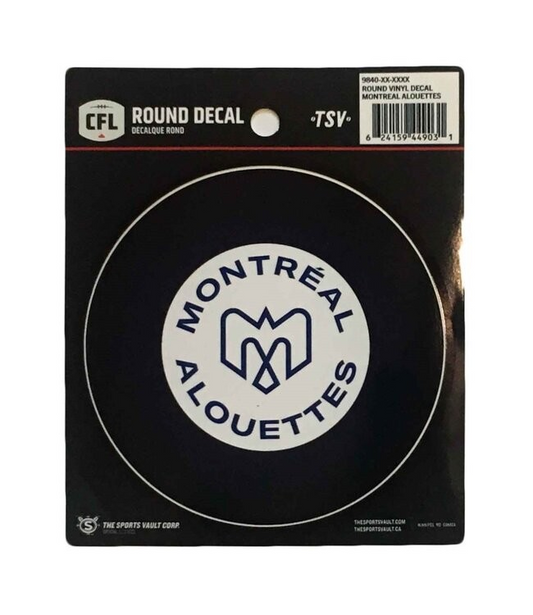 CFL Round Decal Alouettes