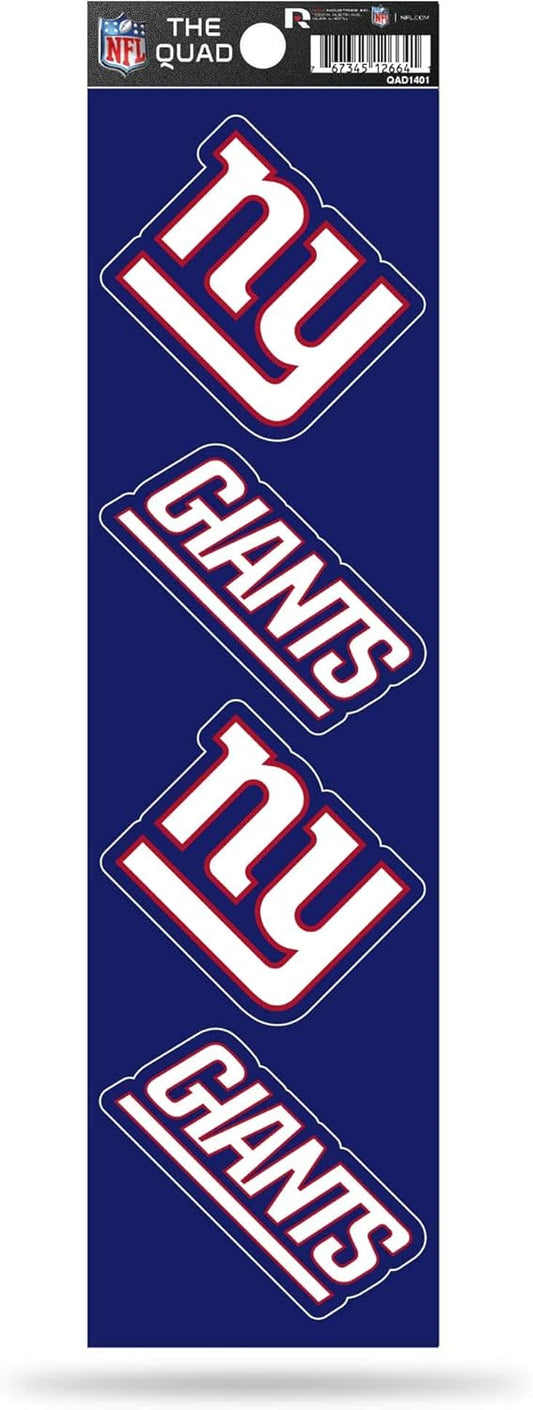 NFL 4pc Sticker Sheet Giants