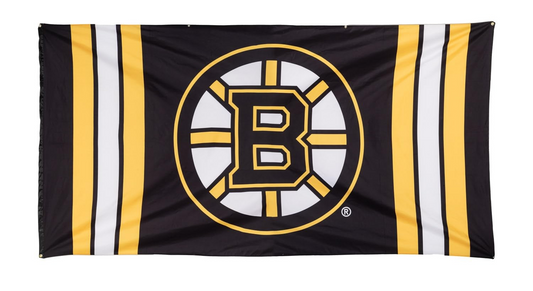 NHL Striped Vertical Jumbo Banner Flag 118" x 62" Bruins