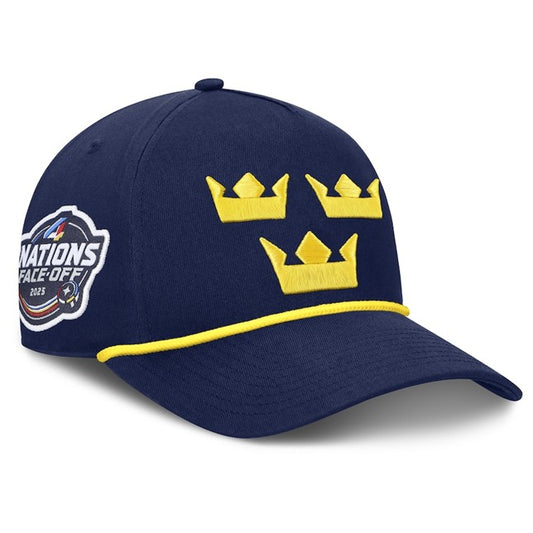 NHL Hat Authentic Pro Pinch Panel A-Frame 4-Nations Face-Off Team Sweden