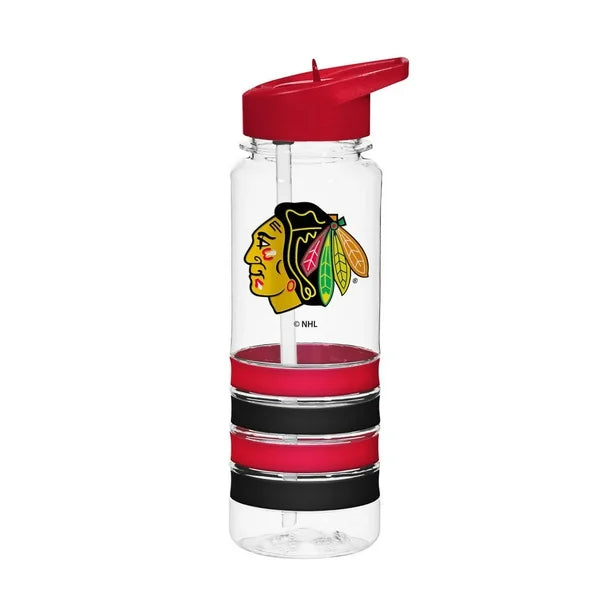 NHL Water Bottle 25oz. Banded Blackhawks