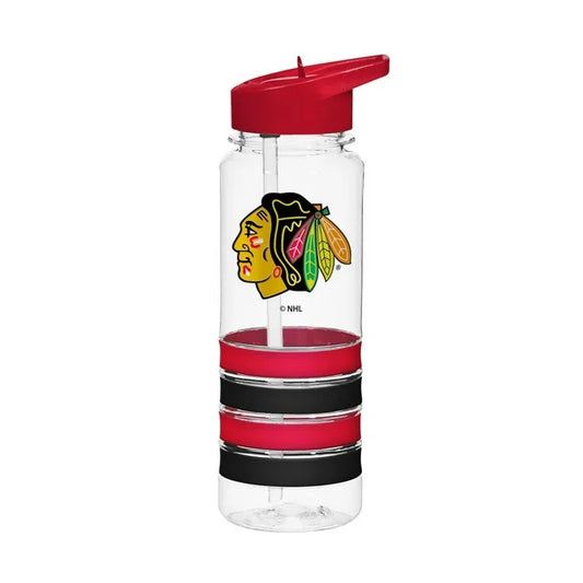 NHL Water Bottle 25oz. Banded Blackhawks
