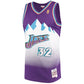 NBA Hardwood Classics Player 1996-97 Swingman Jersey Karl Malone Jazz (Purple and White)