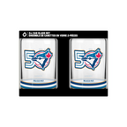 MLB Two-Piece 16oz. Can Glass Set 50th Season Anniversary Blue Jays