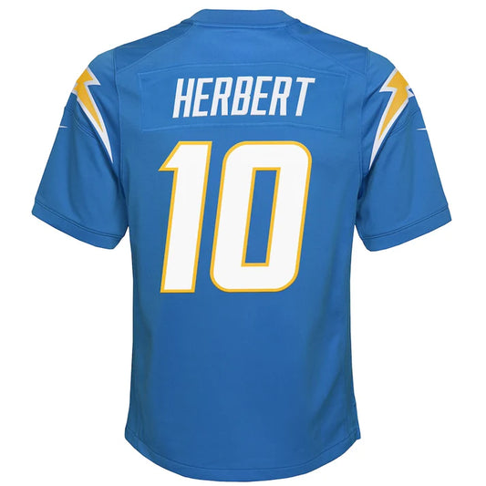 NFL Youth Player Game Jersey Home Justin Herbert Chargers