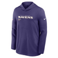 NFL Dri-FIT Long Sleeve Hoodie 2025 Sideline Pure Fury Ravens