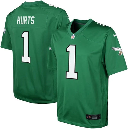 NFL Youth Player Game Jersey Alternate Kelly Green Jalen Hurts Eagles