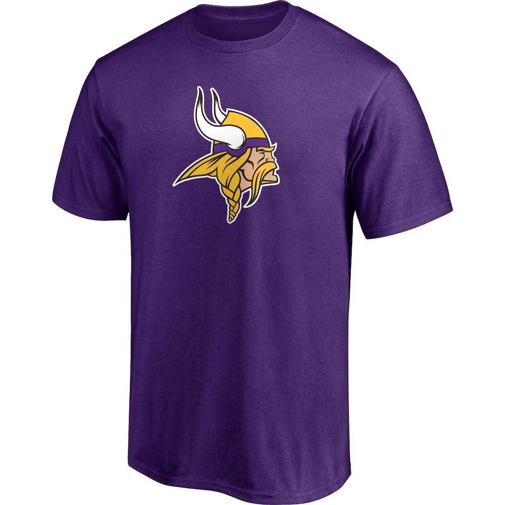 NFL Player T-Shirt Name And Number Justin Jefferson Vikings (Purple)