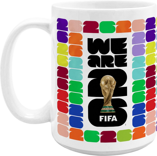 FIFA World Cup Ceramic Coffee Mug 15Oz Multi Color