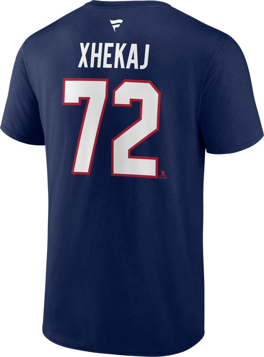 NHL Player T-Shirt Authentic Stack Arber Xhekaj Canadiens (Navy)