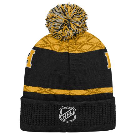 NHL Youth Knit Hat Puck Pattern Cuff Penguins