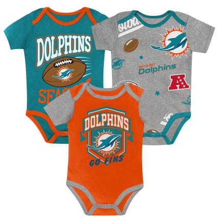 NFL Infant 3Pc Onesie Set 1st Round Pick Dolphins