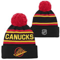 NHL Youth Knit Hat Jacquard Wordark 3rd Canucks