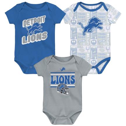 NFL 3pc Onesie Set Sunday Comic Lions