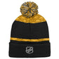 NHL Youth Knit Hat Puck Pattern Cuff Bruins