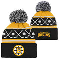 NHL Infant Knit Hat Face off Cuff Bruins