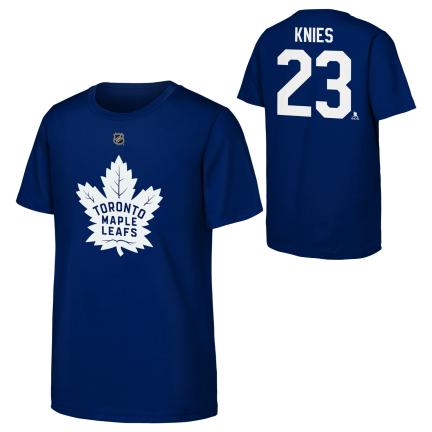 NHL Youth Player T-Shirt Home Royal Blue Matthew Knies Maple Leafs