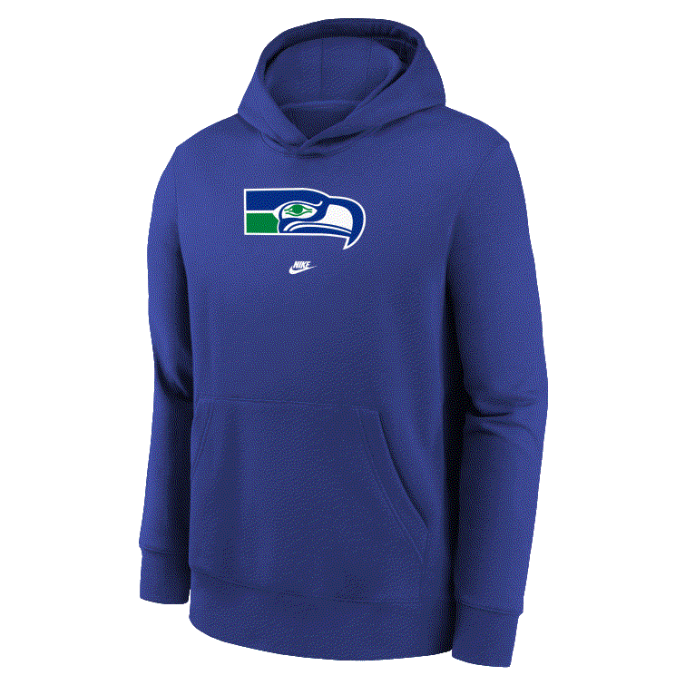NFL Youth Hoodie Vintage Logo Royal Blue Seahawks