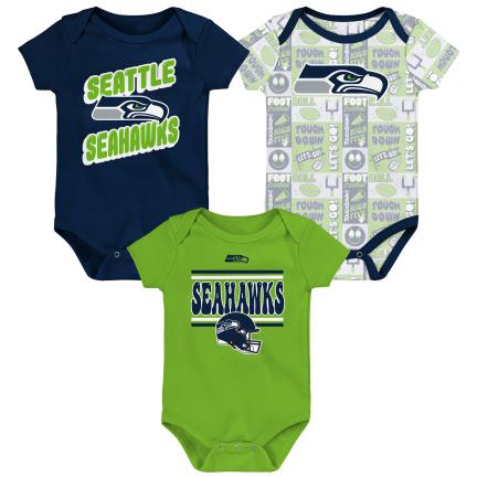 NFL 3pc Onesie Set Sunday Comic Seahawks