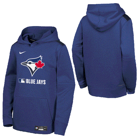 MLB Youth Hoodie Authentic Collection Blue Jays Medium