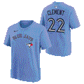 MLB Youth Player T-Shirt Name And Number Alt Powder Ernie Clement Blue Jays
