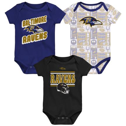 NFL 3pc Onesie Set Sunday Comic Ravens