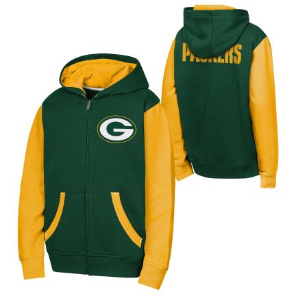 NFL Youth Hoodie Stadium Full Zip Packers